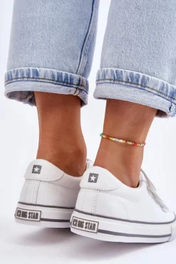 Klasyczne Tenisówki Na Rzepy Big Star LL274A205 Białe