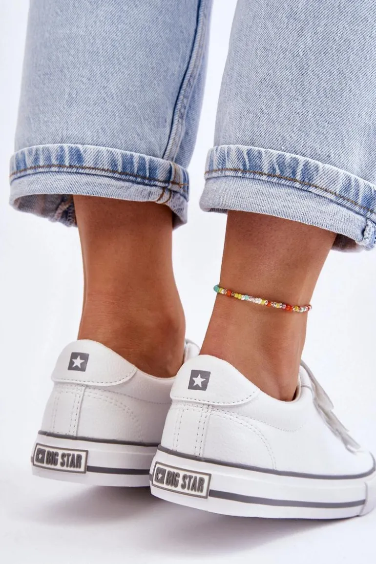 Klasyczne Tenisówki Na Rzepy Big Star LL274A205 Białe