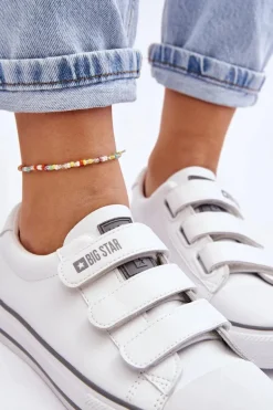 Klasyczne Tenisówki Na Rzepy Big Star LL274A205 Białe