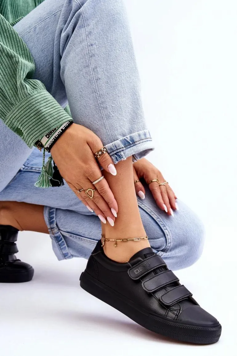 Klasyczne Tenisówki Na Rzepy Big Star LL274A206 Czarne