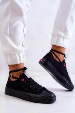 Klasyczne Trampki Cross Jeans JJ2R4019C Czarne