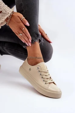 Klasyczne Trampki Damskie Big Star NN274286 Beżowe