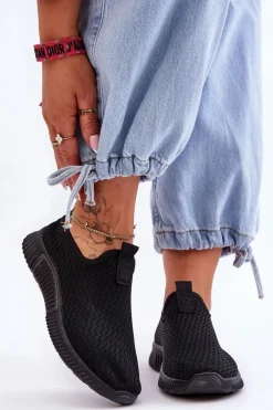 Klasyczne Wsuwane Buty Sportowe Czarne Frankie