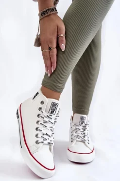 Klasyczne Wysokie Ocieplane Trampki Big Star KK274597 Białe