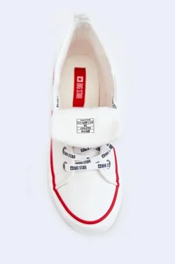 Klasyczne Wysokie Ocieplane Trampki Big Star KK274597 Białe