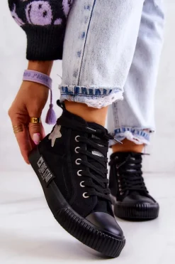 Klasyczne Wysokie Trampki Big Star JJ274380 Czarne