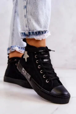 Klasyczne Wysokie Trampki Big Star JJ274380 Czarne