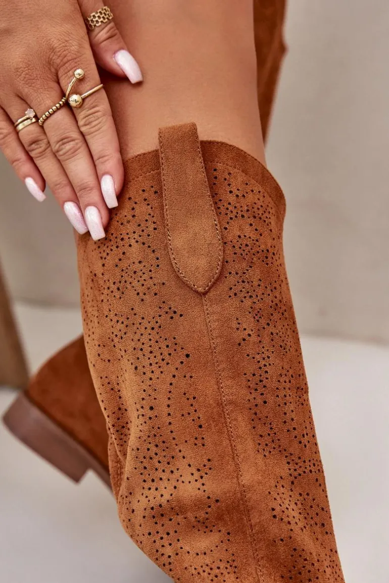 Kozaki Damskie Ażurowe Camel S.Barski HY42-132