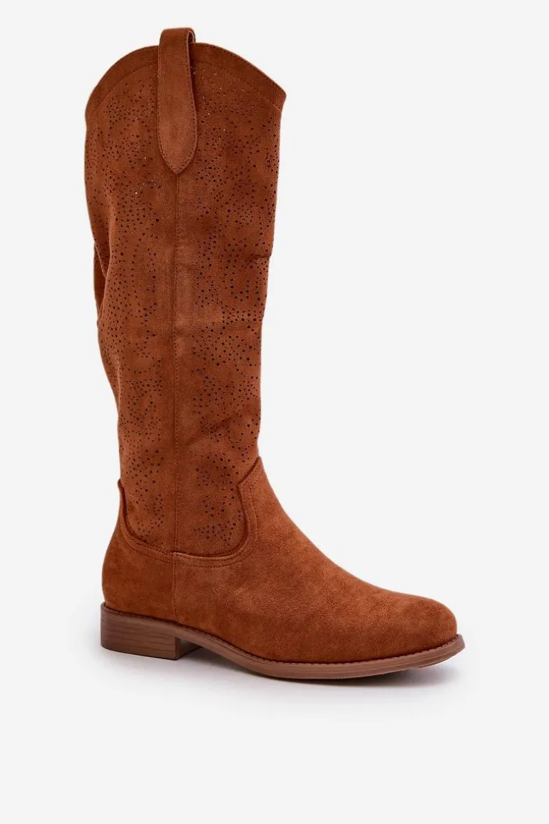 Kozaki Damskie Ażurowe Camel S.Barski HY42-132