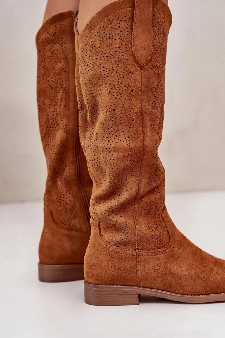 Kozaki Damskie Ażurowe Camel S.Barski HY42-132