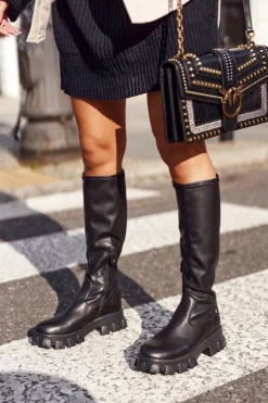 Kozaki Damskie Ciepłe Maciejka Czarne 04842-01