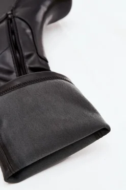 Kozaki Damskie Na Koturnie Czarne Terisse