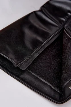 Kozaki Damskie Na Niskiej Szpilce Ocieplane Z Eko Skóry Czarne Marcellia