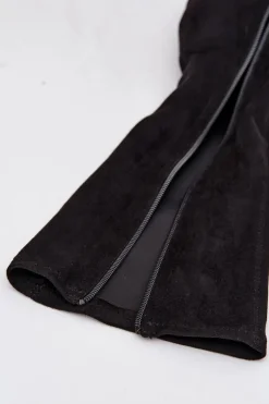 Kozaki Damskie Na Niskim Obcasie Eko Zamszowe Sergio Leone KZ212 Czarne