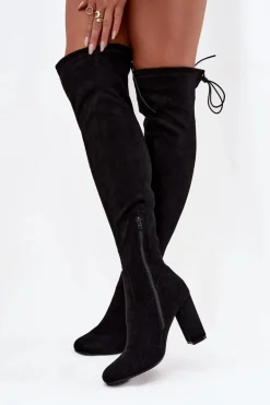 Kozaki Damskie Na Słupku Czarne Xamarin