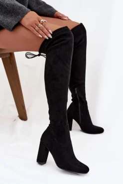 Kozaki Damskie Na Słupku Czarne Xamarin