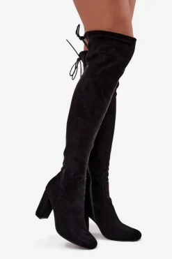 Kozaki Damskie Na Słupku Czarne Xamarin