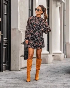 Kozaki Damskie Na Słupku Do Kolan Camel Warden