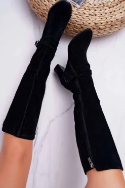 Kozaki Damskie Na Słupku Zamszowe Big Star EE274520