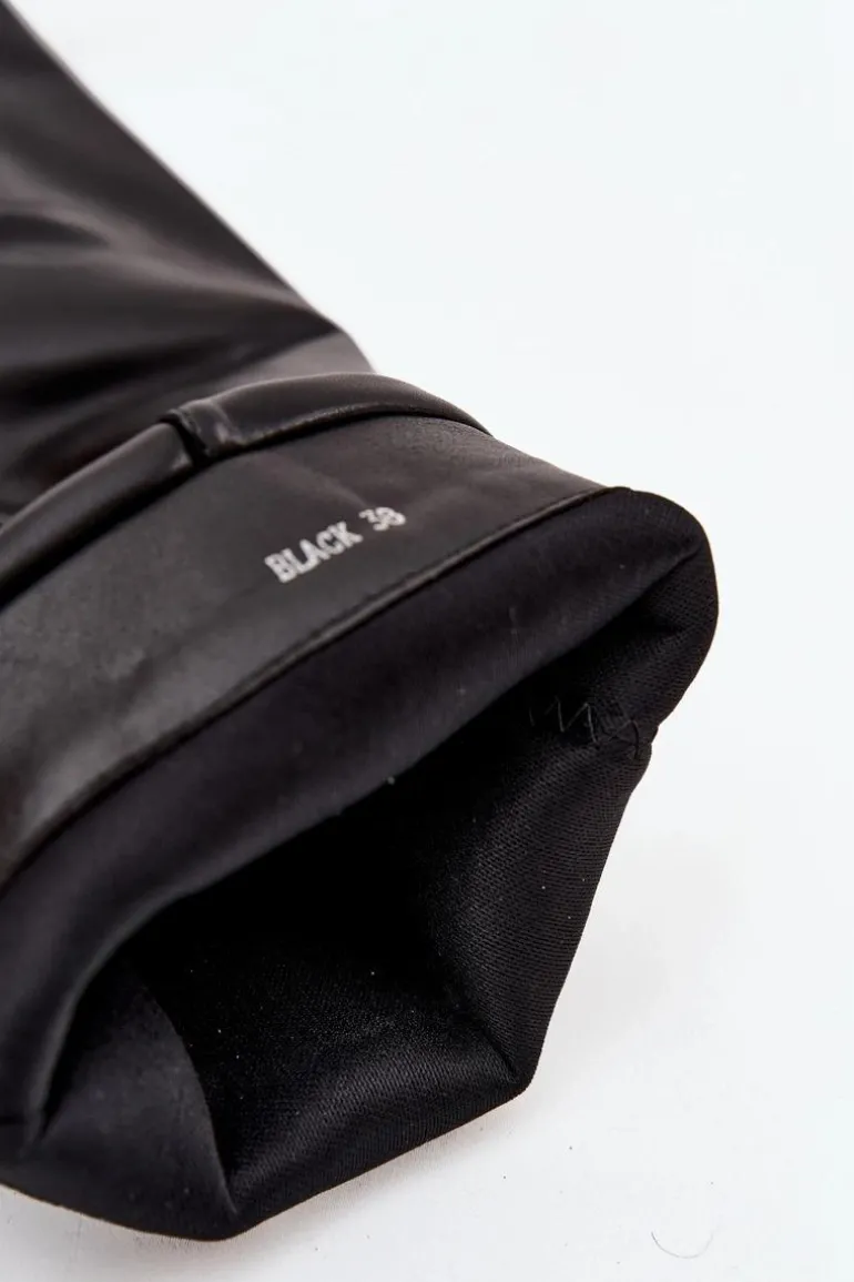 Kozaki Damskie Na Słupku Z Wywiniętą Cholewką I Klamrami Jessae Czarne