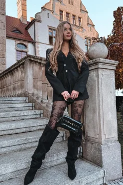 Kozaki Damskie Na Szpilce Wsuwane Czarne Mavilla