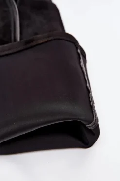 Kozaki Damskie Za Kolano Na Słupku Eko Zamszowe Czarne Tahlina