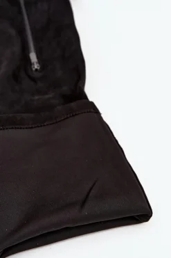 Kozaki Na Słupku I Platformie Za Kolano Eko Zamszowe Czarne Amareen