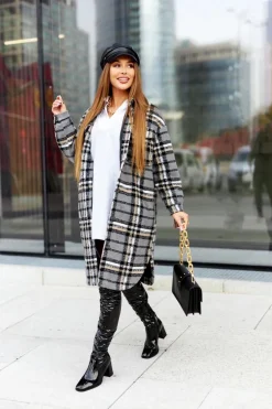 Kozaki Na Słupku Lateksowe Czarne Macey