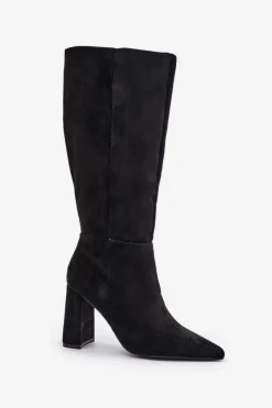 Kozaki Na Słupku Przed Kolano Czarne Lannetea