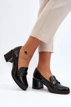 Lakierowane Czółenka Na Obcasie Czarne Felicijana