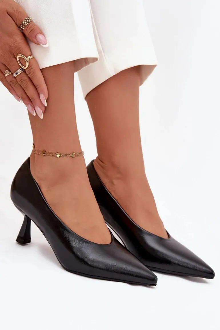 Lakierowane Czółenka Na Szpilce Czarne Gavrielle