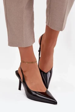 Lakierowane Czółenka Na Szpilce Czarne Phelia