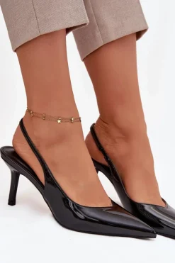 Lakierowane Czółenka Na Szpilce Czarne Phelia