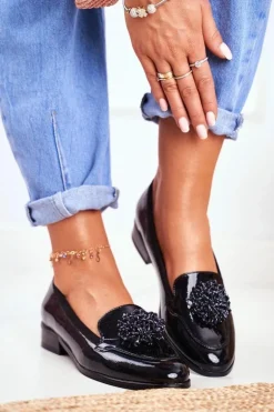 Lakierowane Mokasyny Vinceza 21-10527 Czarne