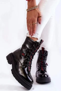 Lakierowane Ocieplane Botki La.Fi 250054B-LA Czarne