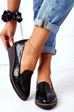 Lakierowane Półbuty Na Koturnie Vinceza 10675 Czarne