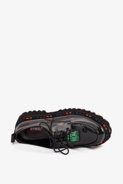 Lakierowane Skórzane Półbuty Damskie Artiker 57C0172 Czarne