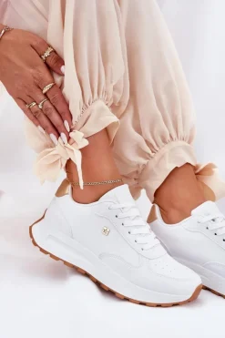 Lekkie Buty Sportowe Damskie Big Star RR274629 HI-POLY SYSTEM Białe