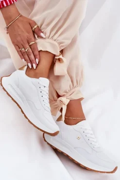 Lekkie Buty Sportowe Damskie Big Star RR274629 HI-POLY SYSTEM Białe