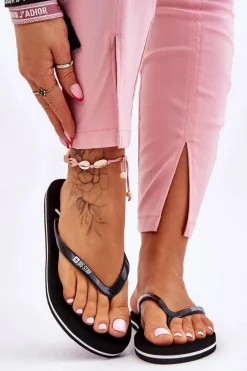 Lekkie Damskie Klapki Japonki Big Star LL274761 Czarne