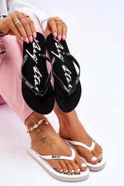 Lekkie Damskie Klapki Japonki Big Star LL274761 Czarne