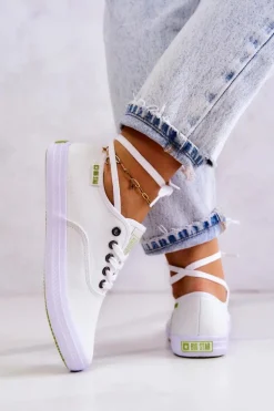 Lekkie Damskie Tenisówki Big Star JJ274260 Białe