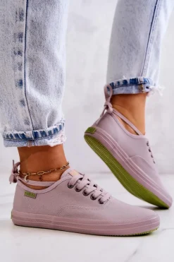 Lekkie Damskie Tenisówki Big Star JJ274264 Szare