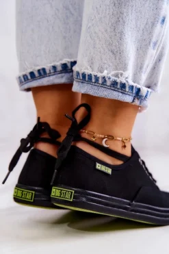 Lekkie Damskie Tenisówki Big Star JJ274261 Czarne