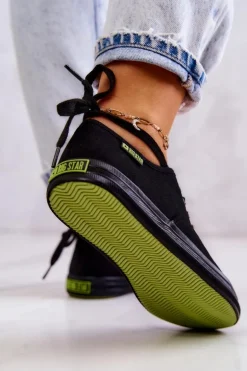 Lekkie Damskie Tenisówki Big Star JJ274261 Czarne