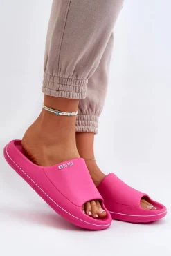 Lekkie Klapki Damskie Big Star NN274A041 Fuksja