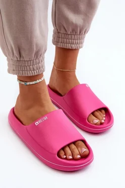 Lekkie Klapki Damskie Big Star NN274A041 Fuksja