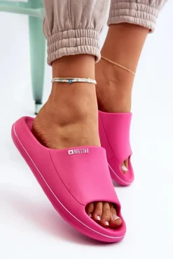 Lekkie Klapki Damskie Big Star NN274A041 Fuksja