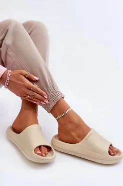 Lekkie Klapki Damskie Big Star NN274A040 Beżowe