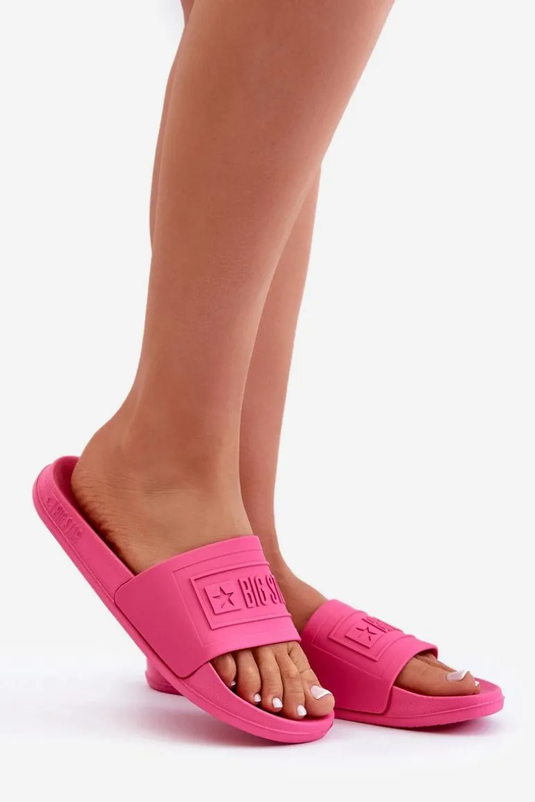 Lekkie Klapki Damskie Big Star OO274037 Fuksja